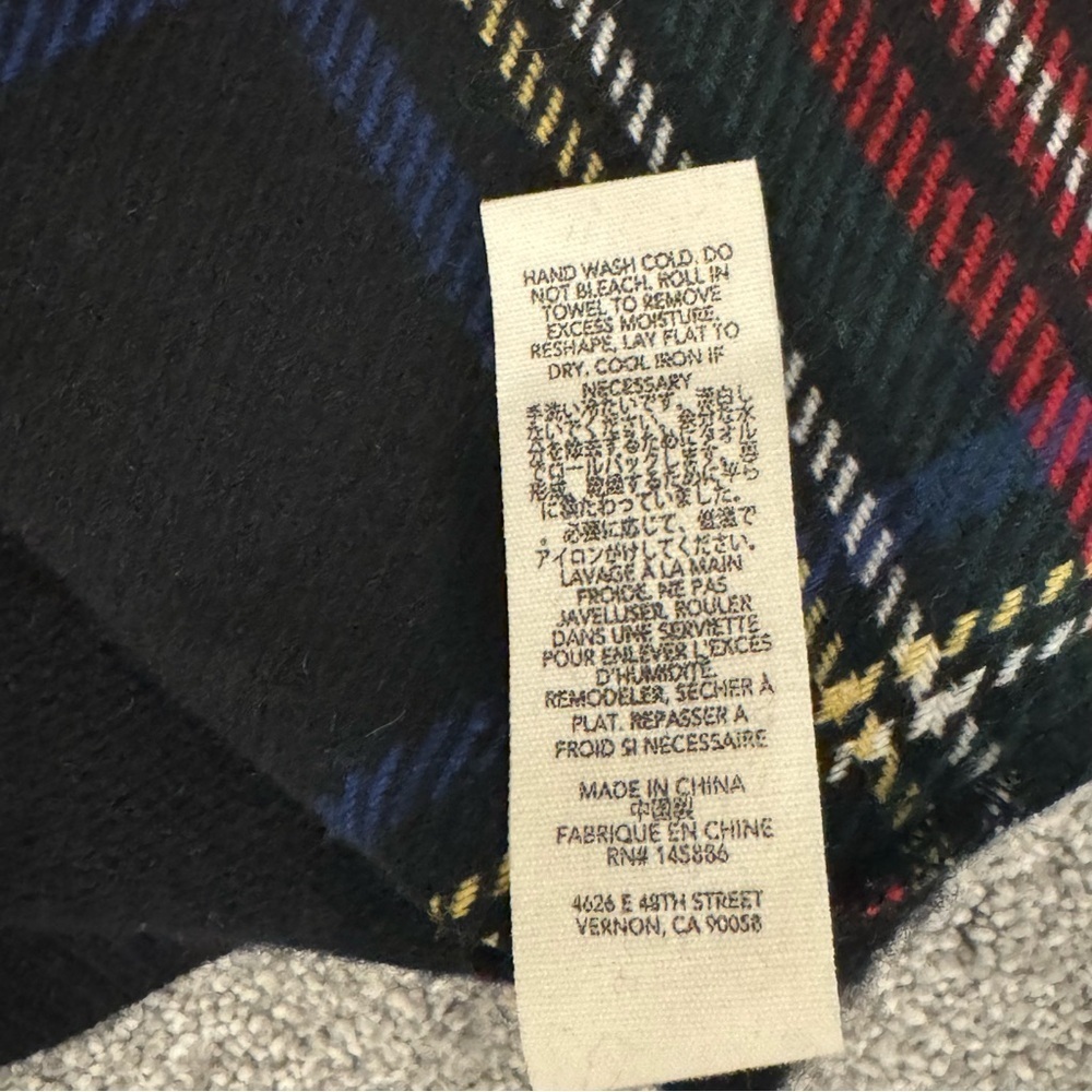 THE GREAT. Plaid Cardigan in Black and Red - Picture 11 of 11